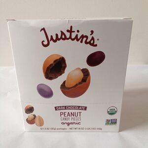 Justin’s Dark Chocolate Organic Peanut Candy Pieces 12-Pack 1.5oz Best Nov 2025